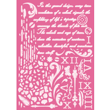 Dawn Bibby Wings Of Time Stencil Texture & Script (DB1031)