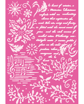 Dawn Bibby Timeless Christmas Stencil Script & Foliage (DB1042) Dawn Bibby Timeless Christmas Stencil Script & Foliage (DB1042)