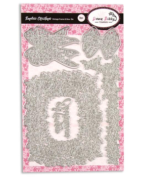 Dawn Bibby Timeless Christmas Die Vintage Frame & Bow (DB1035) Dawn Bibby Timeless Christmas Die Vintage Frame & Bow (DB1035)