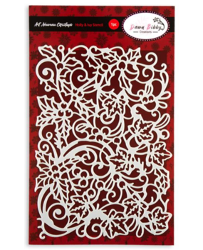 Dawn Bibby Art Nouveau Stencil Holly & Ivy (DB1071) Dawn Bibby Art Nouveau Stencil Holly & Ivy (DB1071)