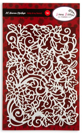 Dawn Bibby Art Nouveau Stencil Holly & Ivy (DB1071) Dawn Bibby Art Nouveau Stencil Holly & Ivy (DB1071)