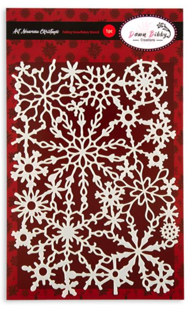 Dawn Bibby Art Nouveau Stencil Falling Snowflakes (DB1072) Dawn Bibby Art Nouveau Stencil Falling Snowflakes (DB1072)
