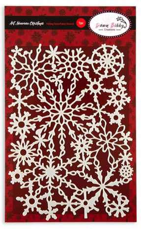 Dawn Bibby Art Nouveau Stencil Falling Snowflakes (DB1072) Dawn Bibby Art Nouveau Stencil Falling Snowflakes (DB1072)