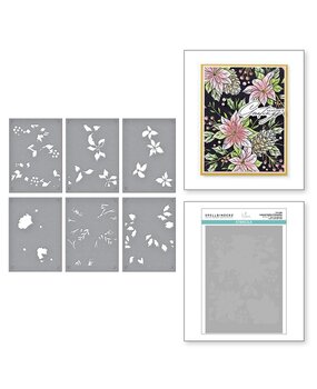 Spellbinders Amaryllis Christmas Festive Poinsettias Layered Stencil (STN-098) Spellbinders Amaryllis Christmas Festive Poinsettias Layered Stencil (STN-098)