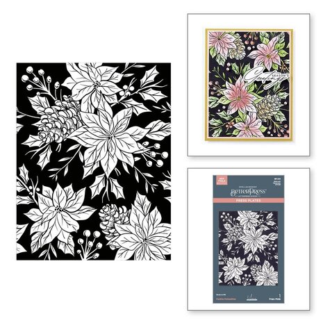 Spellbinders Amaryllis Christmas Festive Poinsettias Press Plate (BP-226) Spellbinders Amaryllis Christmas Festive Poinsettias Press Plate (BP-226)