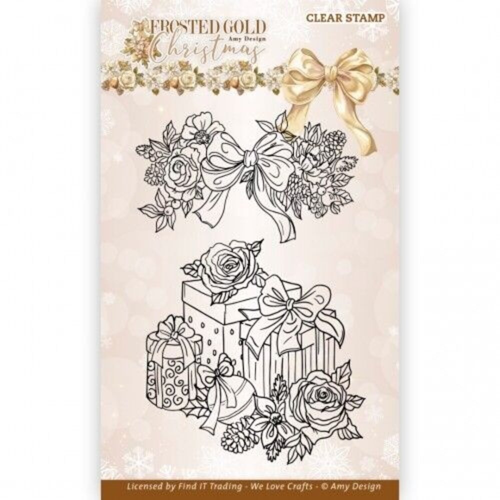 Amy Design Frosted Gold Christmas Clear Stamp Set Presents (ADCS10085) Amy Design Frosted Gold Christmas Clear Stamp Set Presents (ADCS10085)