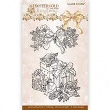 Amy Design Frosted Gold Christmas Clear Stamp Set Presents (ADCS10085)