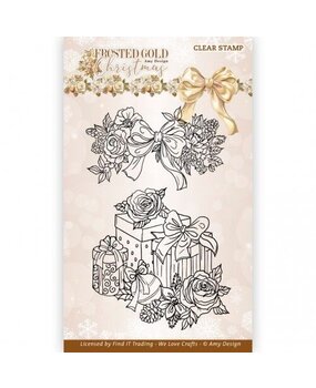 Amy Design Frosted Gold Christmas Clear Stamp Set Presents (ADCS10085) Amy Design Frosted Gold Christmas Clear Stamp Set Presents (ADCS10085)