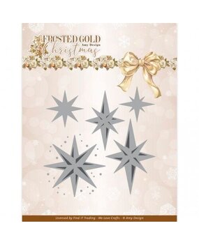 Amy Design Frosted Gold Christmas Dies Frosted Gold Stars (ADD10322)