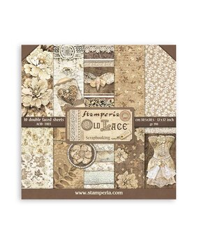 Stamperia Old Lace 12x12 Inch Paper Pack (SBBL32) Stamperia Old Lace 12x12 Inch Paper Pack (SBBL32)