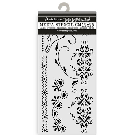 Stamperia Old Lace Thick Stencil 12x25cm Borders (KSTDL104) Stamperia Old Lace Thick Stencil 12x25cm Borders (KSTDL104)