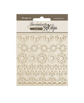 Stamperia Old Lace Decorative Chips Lace Borders (SCB243)