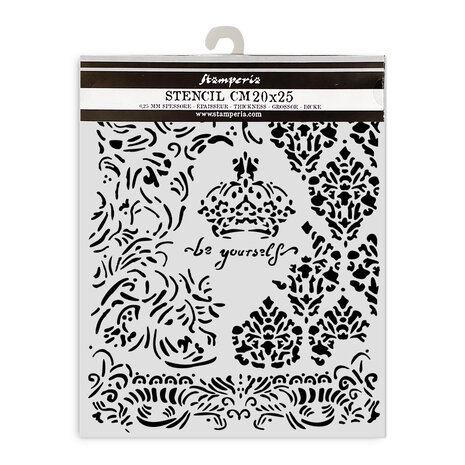 Stamperia Alterego Thick Stencil 20x25cm Crown Be Yourself (KSTD170) Stamperia Alterego Thick Stencil 20x25cm Crown Be Yourself (KSTD170)