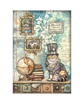 Stamperia Alterego A4 Rice Paper Chair Cat (DFSA4955)