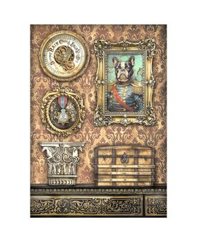 Stamperia Alterego A4 Rice Paper Chair Frame With Dog (DFSA4956) Stamperia Alterego A4 Rice Paper Chair Frame With Dog (DFSA4956)