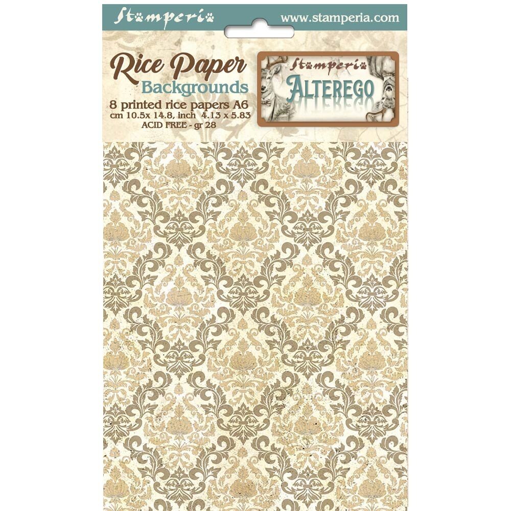 Stamperia Alterego A6 Rice Paper Backgrounds (DFSAK6031)