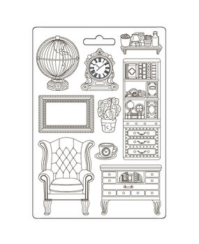 Stamperia Alterego Soft Mould A4 Cupboards and Accessories (K3PTA4583) Stamperia Alterego Soft Mould A4 Cupboards and Accessories (K3PTA4583)
