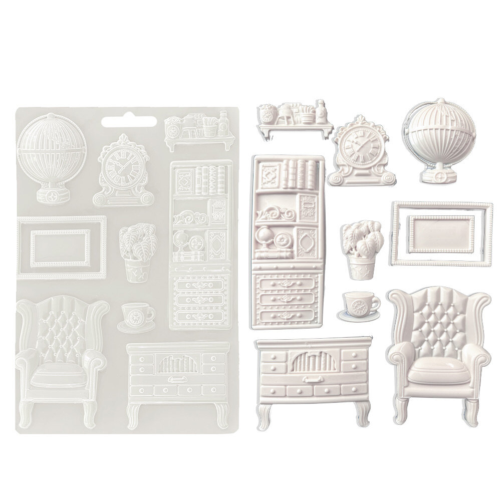 Stamperia Alterego Soft Mould A4 Cupboards and Accessories (K3PTA4583)