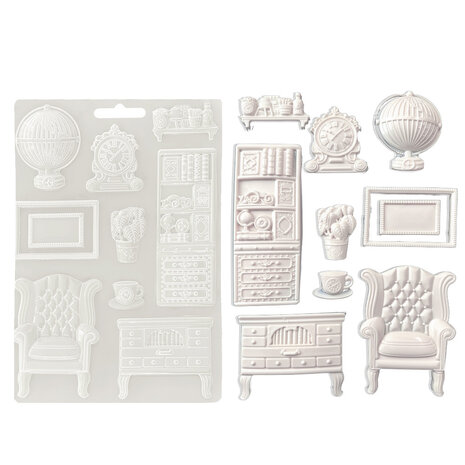 Stamperia Alterego Soft Mould A4 Cupboards and Accessories (K3PTA4583)