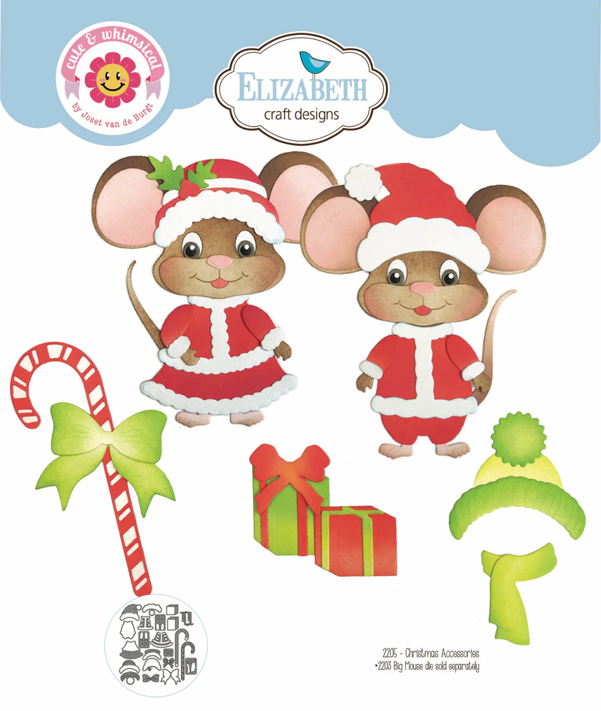Elizabeth Craft Designs Meet the Mice Dies Christmas Accessories (2205) Elizabeth Craft Designs Meet the Mice Dies Christmas Accessories (2205)