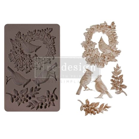 Re-Design Cardinal Cheer 5x8 Inch Decor Mould (671624) Re-Design Cardinal Cheer 5x8 Inch Decor Mould (671624)