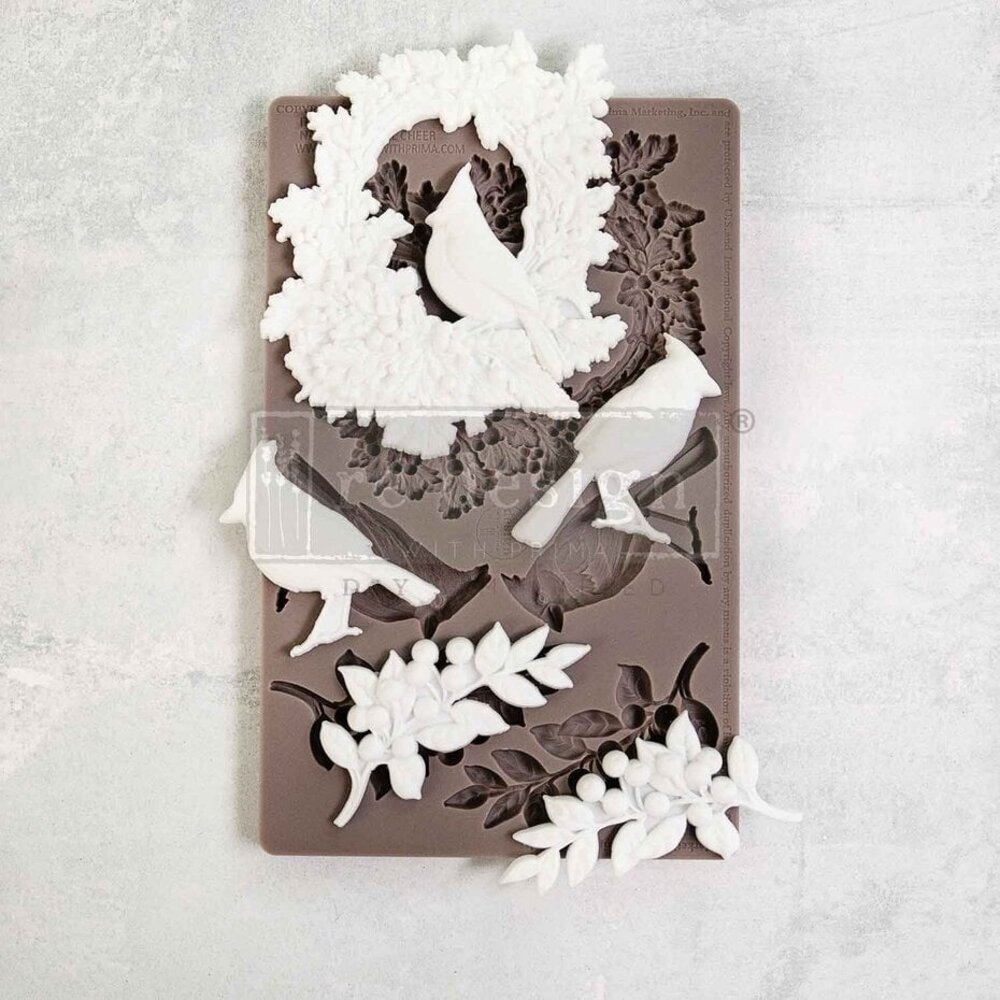 Re-Design Cardinal Cheer 5x8 Inch Decor Mould (671624) Re-Design Cardinal Cheer 5x8 Inch Decor Mould (671624)