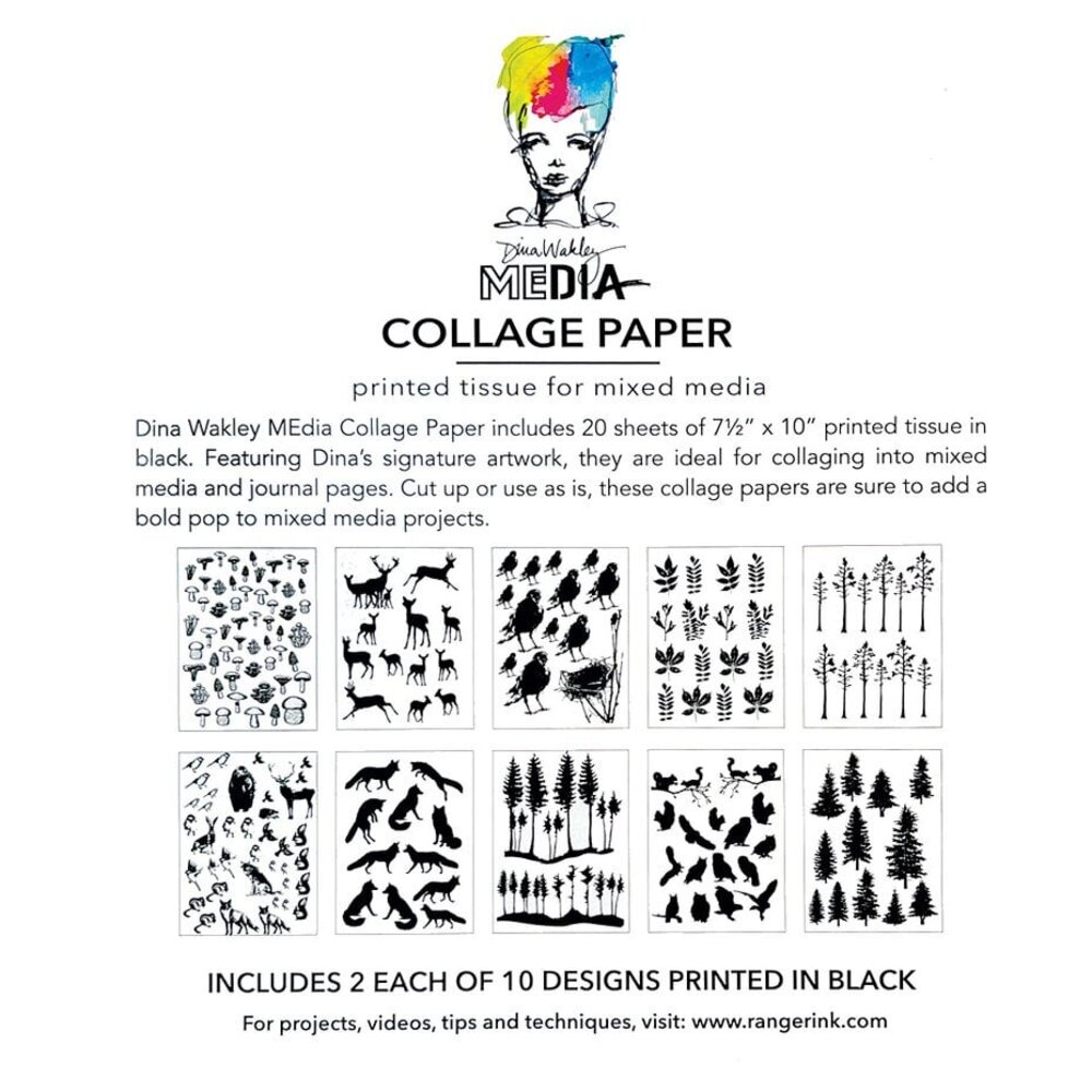 Dina Wakley MEdia Collage Paper The Forest (MDA85973) Dina Wakley MEdia Collage Paper The Forest (MDA85973)