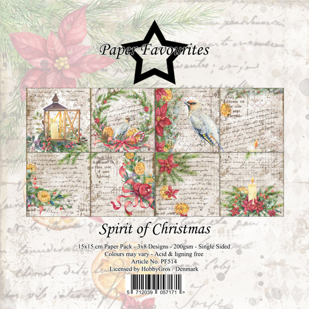 Paper Favourites Spirit of Christmas 6x6 Inch Paper Pack (PF514) Paper Favourites Spirit of Christmas 6x6 Inch Paper Pack (PF514)