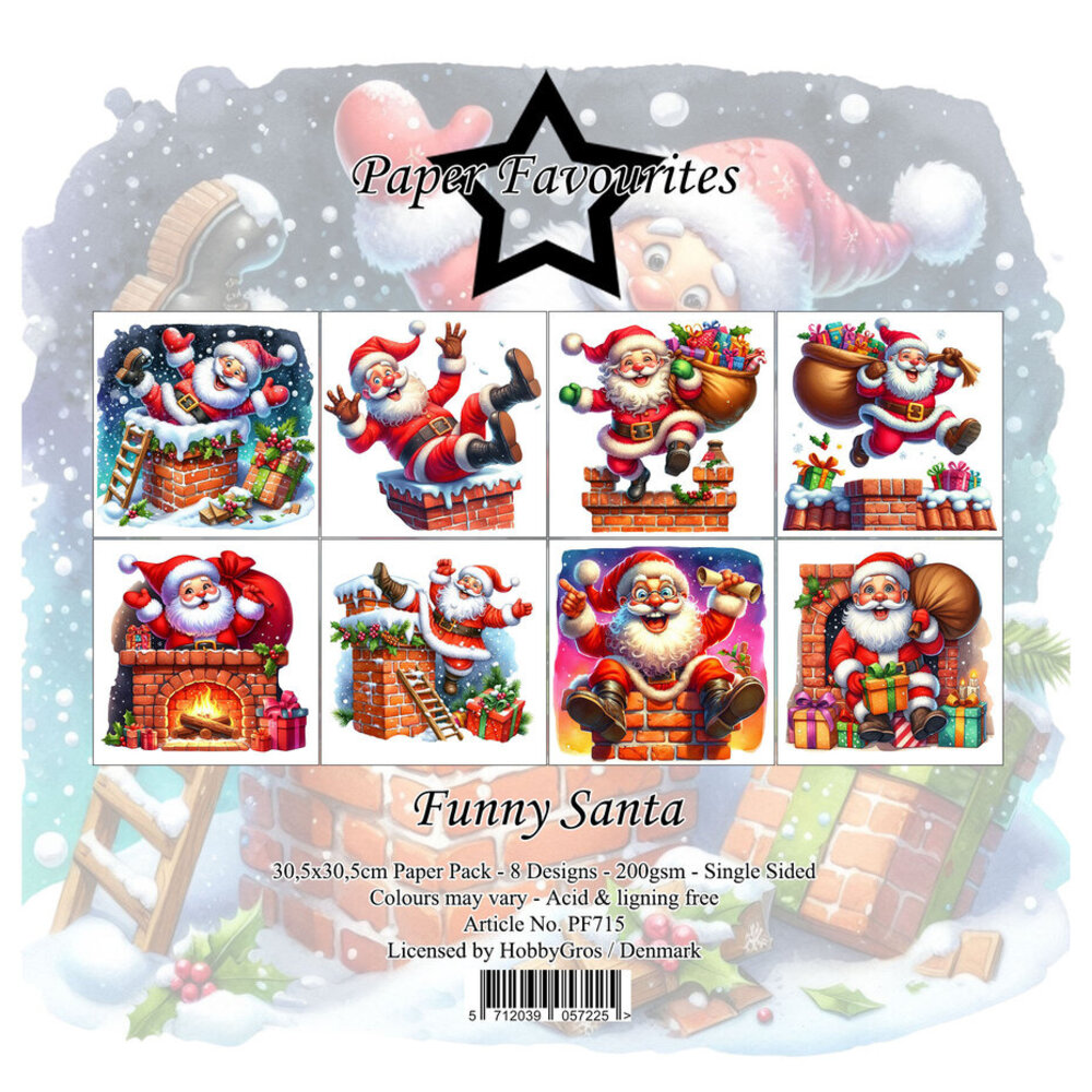 Paper Favourites Funny Santa 12x12 Inch Paper Pack (PF715) Paper Favourites Funny Santa 12x12 Inch Paper Pack (PF715)