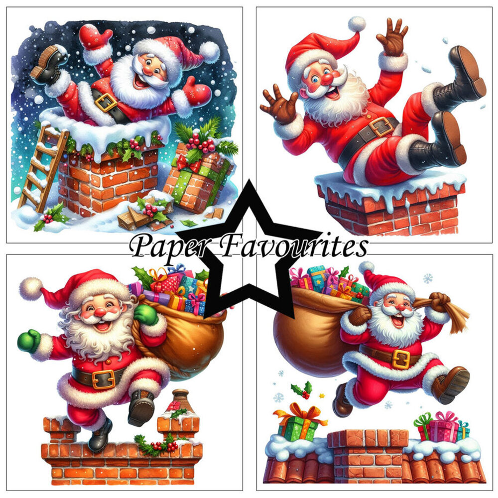 Paper Favourites Funny Santa 6x6 Inch Paper Pack (PF515) Paper Favourites Funny Santa 6x6 Inch Paper Pack (PF515)