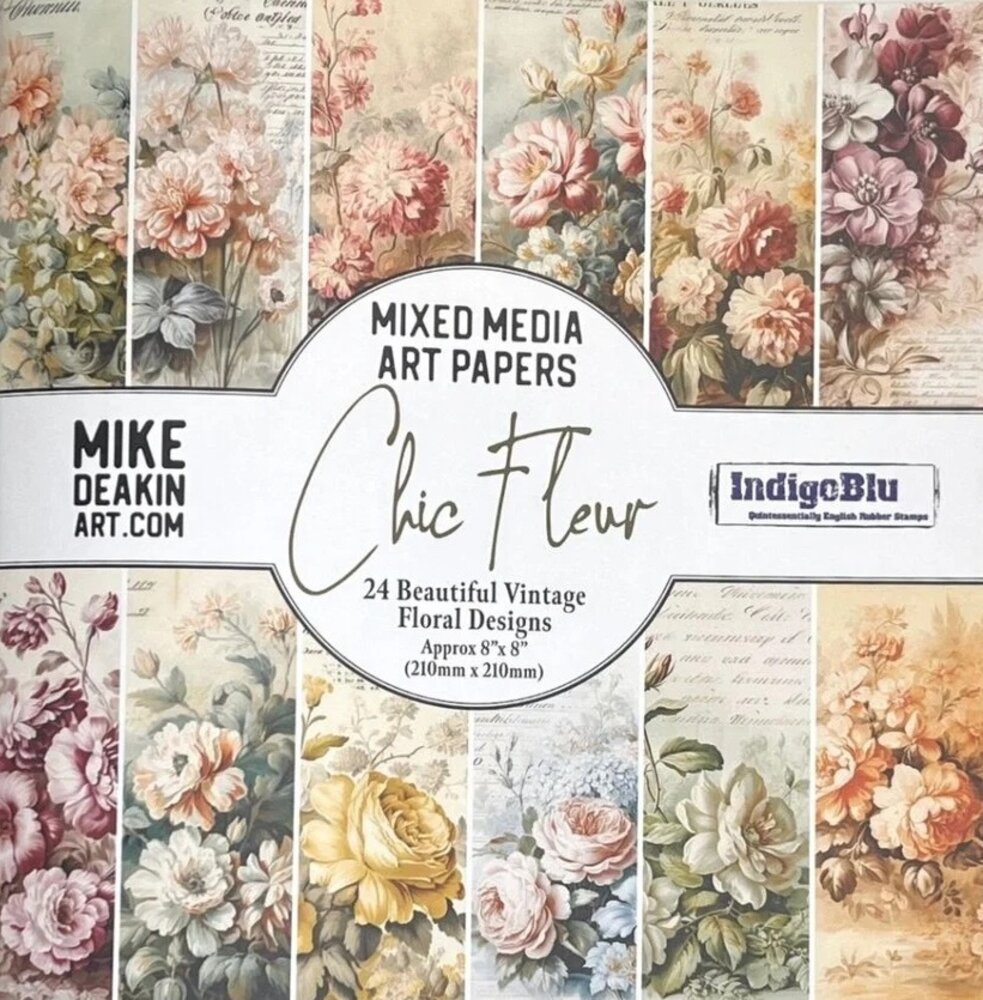 IndigoBlu Chic Fleur 8x8 Inch Paper Book (IND1357) IndigoBlu Chic Fleur 8x8 Inch Paper Book (IND1357)