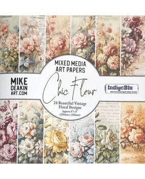 IndigoBlu Chic Fleur 8x8 Inch Paper Book (IND1357) IndigoBlu Chic Fleur 8x8 Inch Paper Book (IND1357)