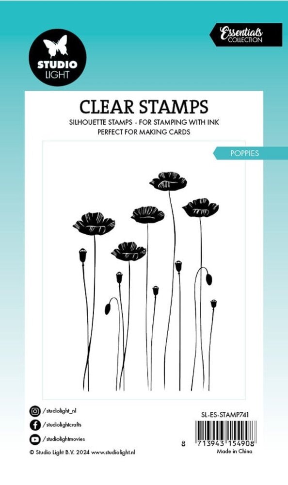 Studio Light Essentials Clear Stamps Poppies (SL-ES-STAMP741) Studio Light Essentials Clear Stamps Poppies (SL-ES-STAMP741)
