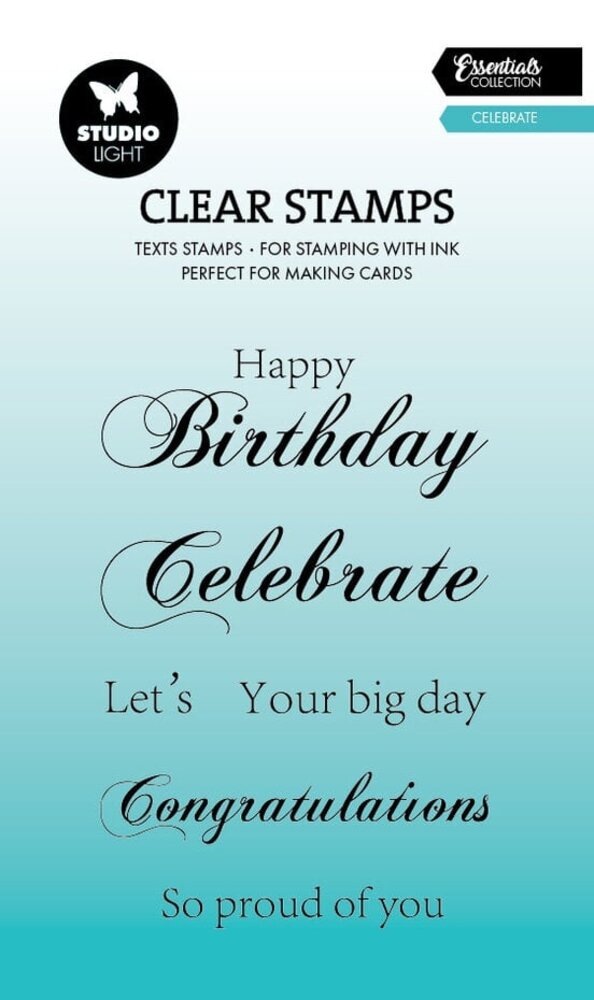 Studio Light Essentials Clear Stamps Celebrate (SL-ES-STAMP744) Studio Light Essentials Clear Stamps Celebrate (SL-ES-STAMP744)