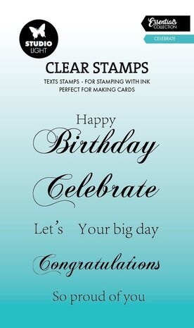 Studio Light Essentials Clear Stamps Celebrate (SL-ES-STAMP744) Studio Light Essentials Clear Stamps Celebrate (SL-ES-STAMP744)