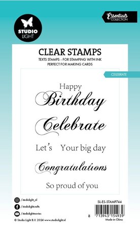 Studio Light Essentials Clear Stamps Celebrate (SL-ES-STAMP744) Studio Light Essentials Clear Stamps Celebrate (SL-ES-STAMP744)