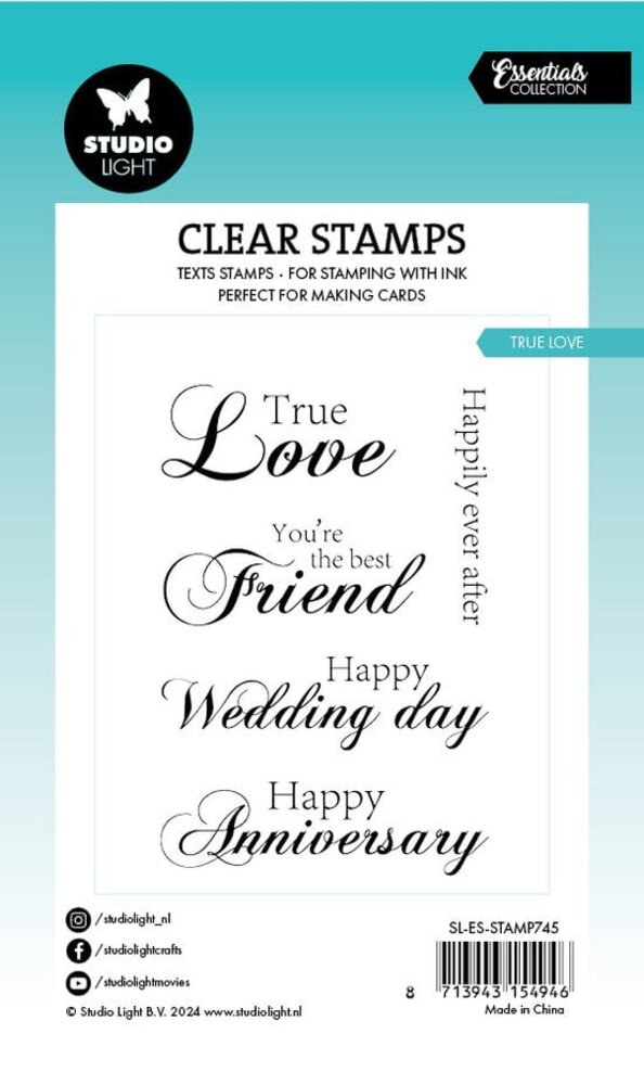 Studio Light Essentials Clear Stamps True Love (SL-ES-STAMP745) Studio Light Essentials Clear Stamps True Love (SL-ES-STAMP745)