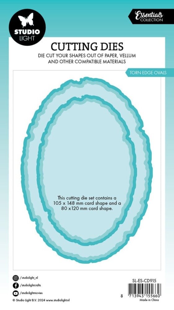 Studio Light Essentials Snijmal Torn Edge Ovals (SL-ES-CD915)