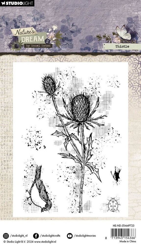 Studio Light Nature's Dream 2 Clear Stamp Thistle (HE-ND-STAMP723) Studio Light Nature's Dream 2 Clear Stamp Thistle (HE-ND-STAMP723)