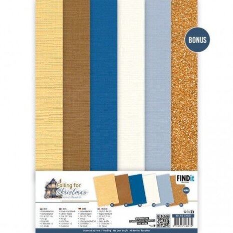 Berrie's Beauties Falling for Christmas A4 Linen Cardstock Pack (BB-A4-10008)