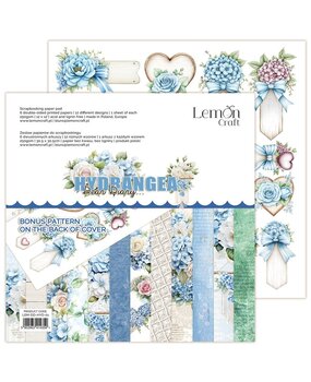 LemonCraft Dear Diary Hydrangea 12x12 Inch Paper Pad (LEM-DD-HYD-01)