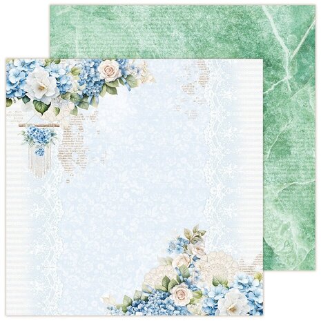 LemonCraft Dear Diary Hydrangea 12x12 Inch Paper Pad (LEM-DD-HYD-01)