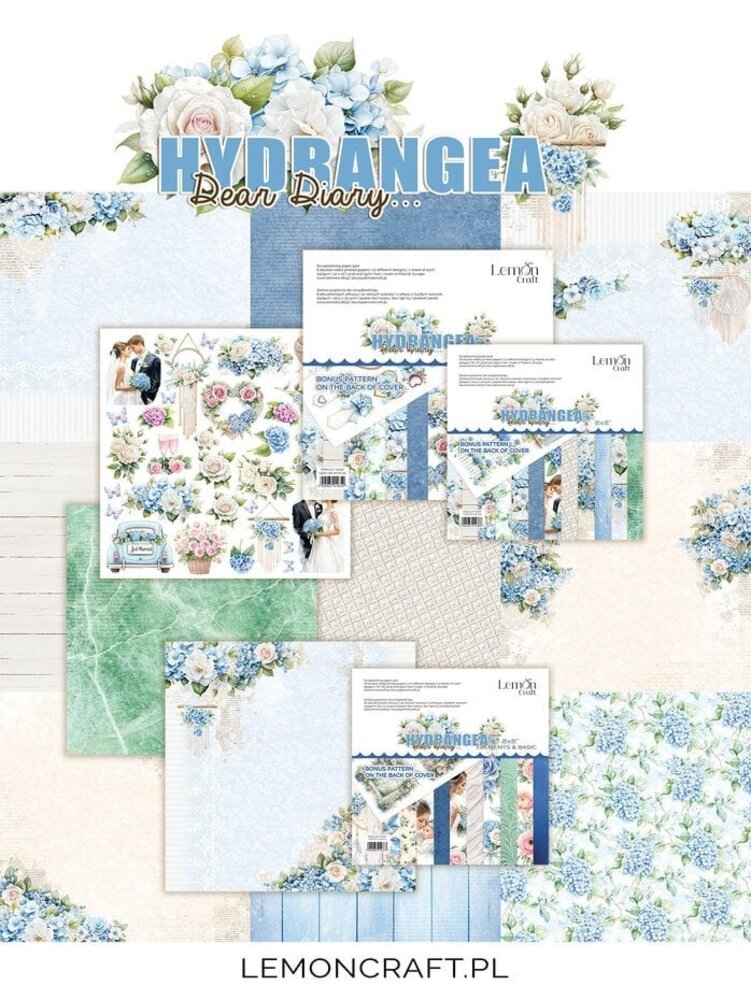 LemonCraft Dear Diary Hydrangea 8x8 Inch Elements & Basic Paper Pad (LEM-DD-HYD-03) LemonCraft Dear Diary Hydrangea 8x8 Inch Elements & Basic Paper Pad (LEM-DD-HYD-03)