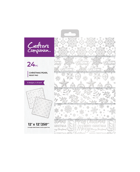 Crafter's Companion Christmas Pearl 12x12 Inch Resist Paper Pad (CC-PAD12-CHPRE) Crafter's Companion Christmas Pearl 12x12 Inch Resist Paper Pad (CC-PAD12-CHPRE)