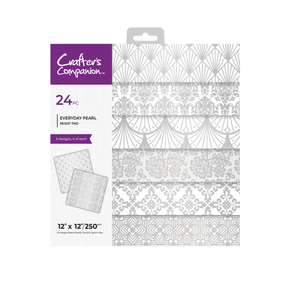 Crafter's Companion Everyday Pearl 12x12 Inch Resist Paper Pad (CC-PAD12-EVPRE) Crafter's Companion Everyday Pearl 12x12 Inch Resist Paper Pad (CC-PAD12-EVPRE)