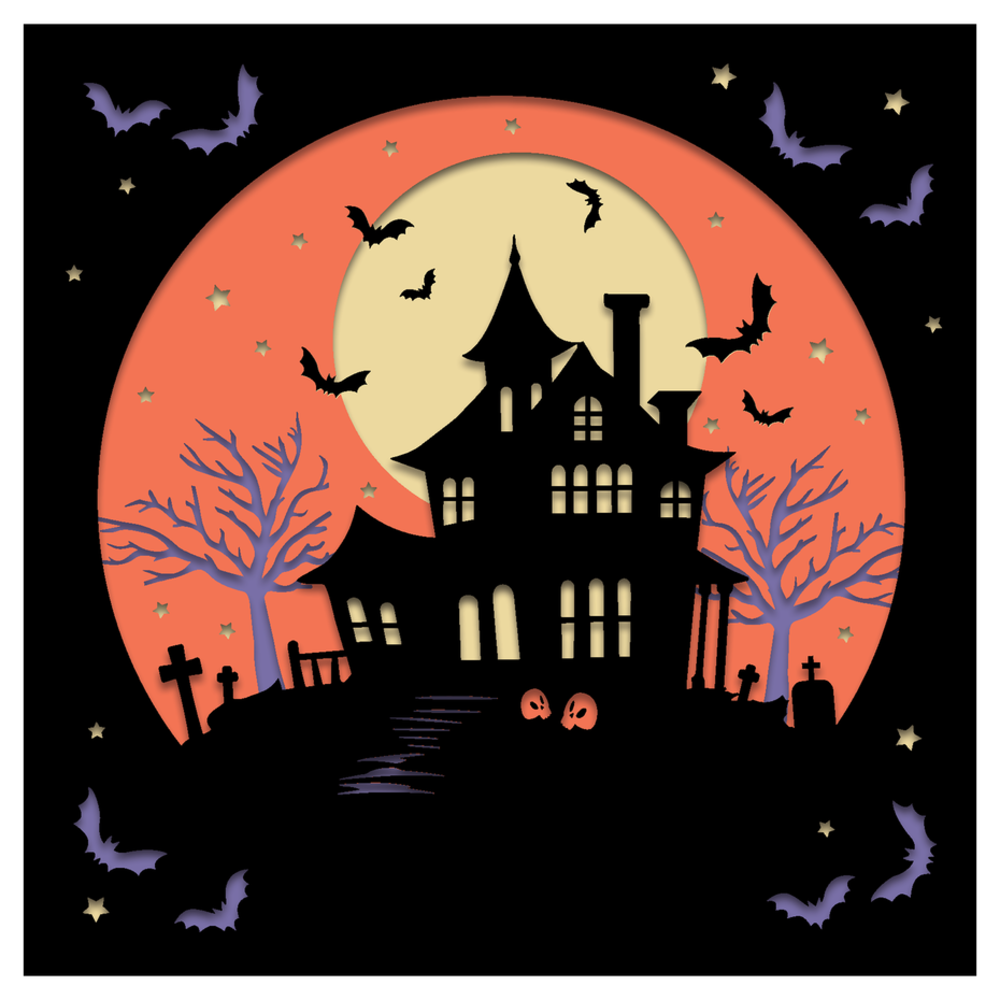 Crafter's Companion Halloween 5.5x5.5 Inch Pre Cut Layering Cards (CC-PCLP-5.5-HAL)