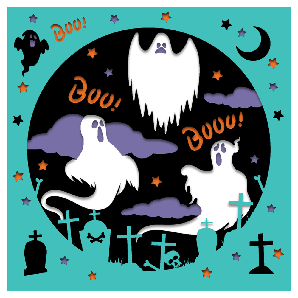 Crafter's Companion Halloween 5.5x5.5 Inch Pre Cut Layering Cards (CC-PCLP-5.5-HAL)