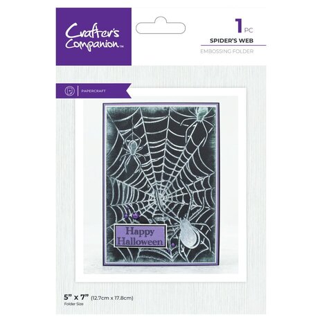 Crafter's Companion Spiders Web 2D Embossing Folder (CC-EF5-SPWE) Crafter's Companion Spiders Web 2D Embossing Folder (CC-EF5-SPWE)