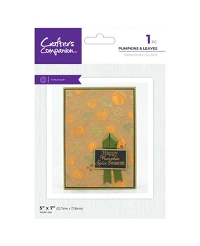 Crafter's Companion Pumpkins & Leaves 2D Embossing Folder (CC-EF5-PULE)