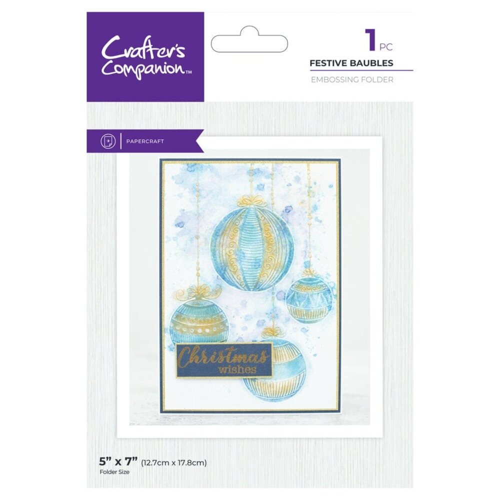Crafter's Companion Feastive Baubles 2D Embossing Folder (CC-EF5-FEBA) Crafter's Companion Feastive Baubles 2D Embossing Folder (CC-EF5-FEBA)